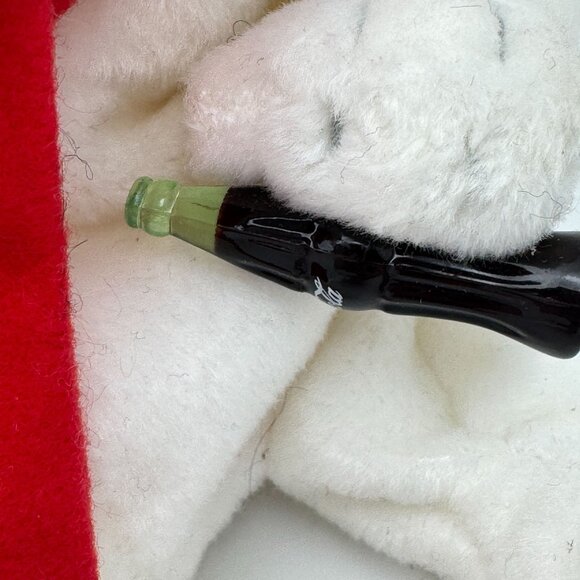 2000 Coca-Cola Exclusive Polar Bear Bean Bag Plush Toy With Red Scarf - Picture 14 of 14
